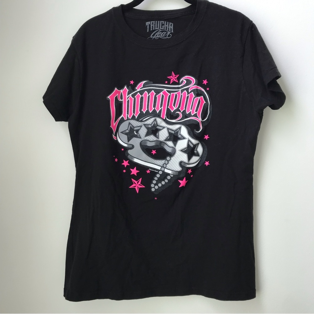 💥 SALE 2/$15 💥CHINGONA Black T-Shirt Women Plus 1X Specialty TruchaGear Latina